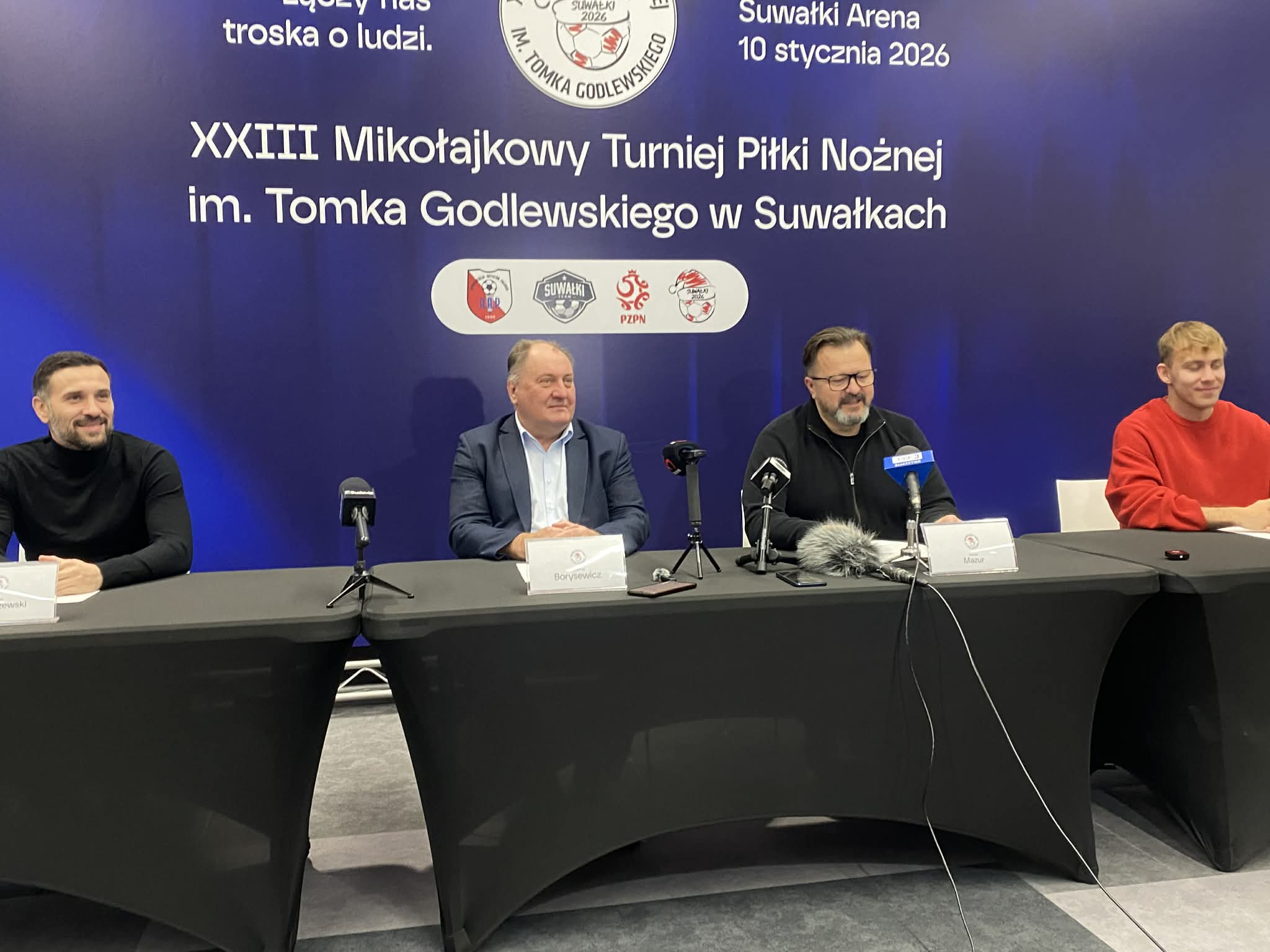 Konferencja prasowa zapowiadajaca 23. Mikolajkowy Turniej Pilkarski